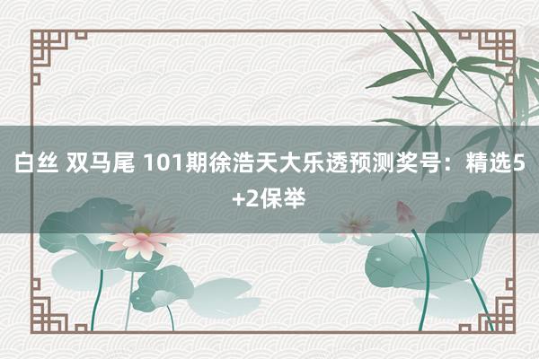 白丝 双马尾 101期徐浩天大乐透预测奖号：精选5+2保举