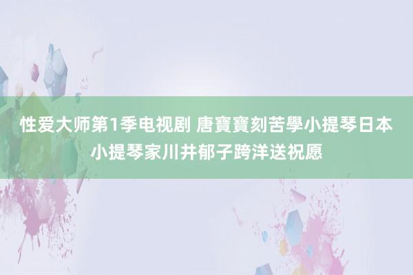 性爱大师第1季电视剧 唐寶寶刻苦學小提琴　日本小提琴家川井郁子跨洋送祝愿